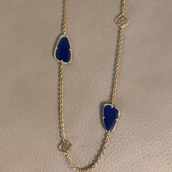 Kendra Scott Jewelry - Kendra Scott blue and gold Kinley necklace. ~36”